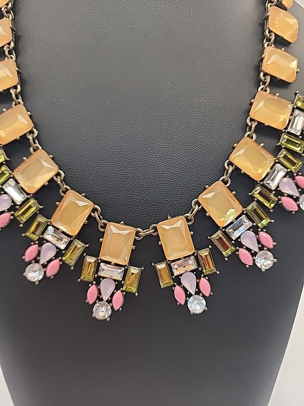 VTG Joan Rivers Classics Collection Multicolored Stones Statement Necklace 21" - Picture 2 of 6